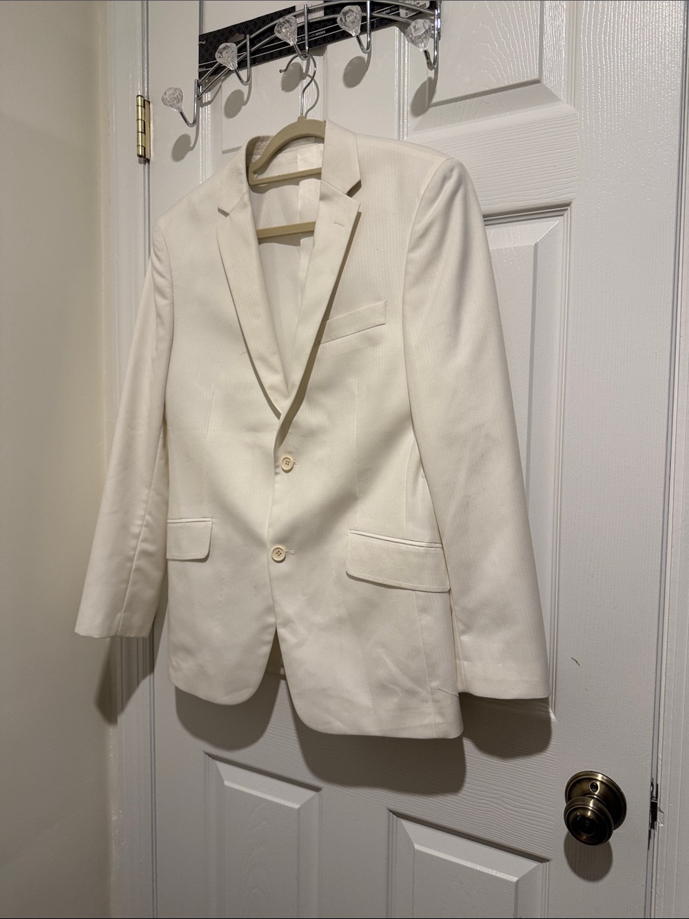 Men's Cream Two-Button Blazer